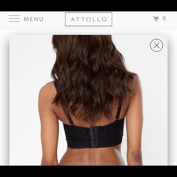 Attollo EMELIE LONGLINE BRA BLACK - Picture 4 of 5